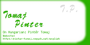 tomaj pinter business card