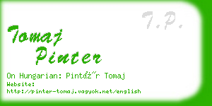 tomaj pinter business card